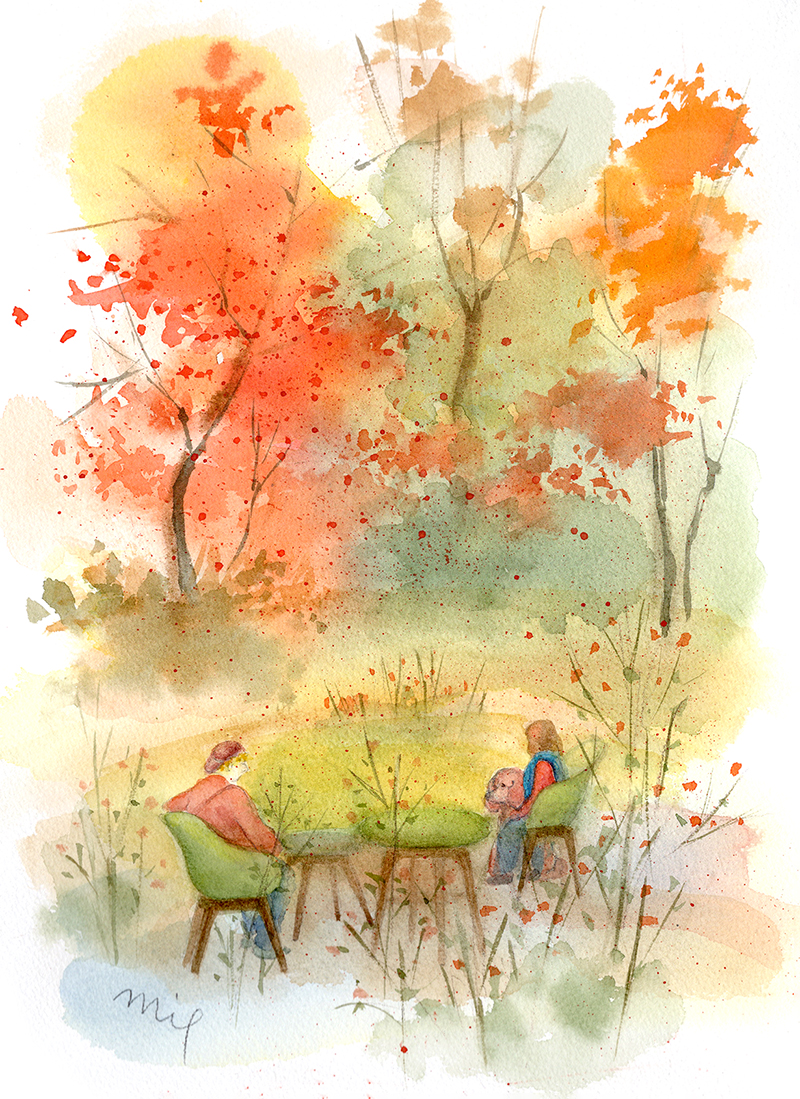 紅葉を楽しむ
